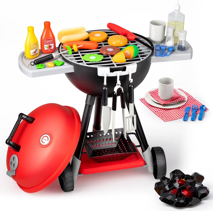 JOYIN Juego de 34 piezas de juguetes de cocina, parrilla de juego B...