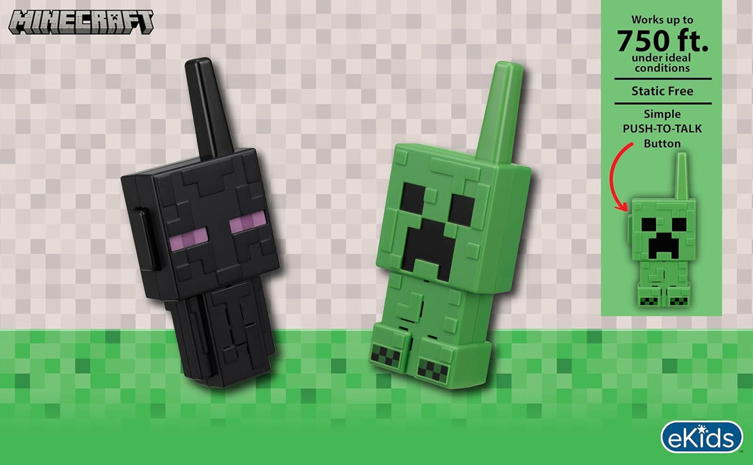 eKids Walkie Talkies de Minecraft para niños juguetes para