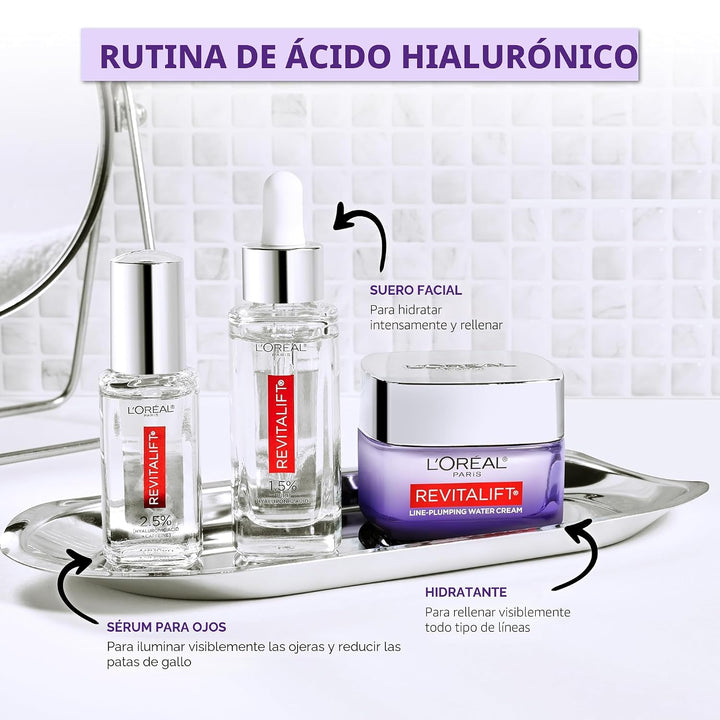 L'Oreal Paris Revitalift 1.5% Suero de Ácido Hialurónico Puro p...