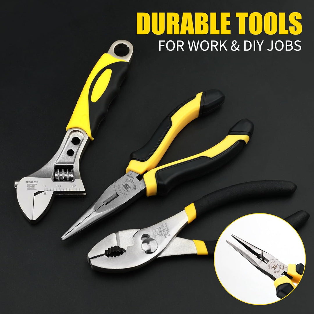 B BOSI TOOLS Juego de herramientas de 142 piezas, kit de herramient...