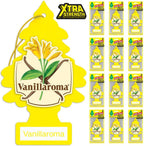 LITTLE TREES Ambientador de coche | Xtra Strength proporciona aroma de larga duración para el automóvil o el hogar | impulso extra de fragancia | Vanillaroma, 24 ambientadores