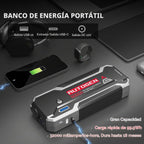 AUTOGEN - Arrancador de batería portátil de 6000 A, motor diésel de gasolina y 10.0 L, batería de arranque y caja de salto con salida de CC de 12 V y funda de EVA