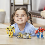 Transformers Playskool Primal Team-Up - Paquete de 3 con figuras, Juguetes-Transformadores