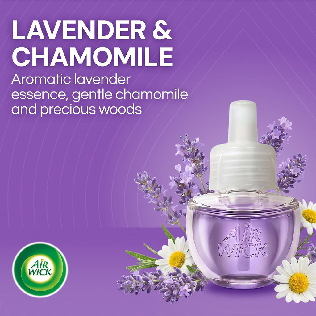 Air Wick - Recambios para enchufar, lavanda y manzanilla, aceites