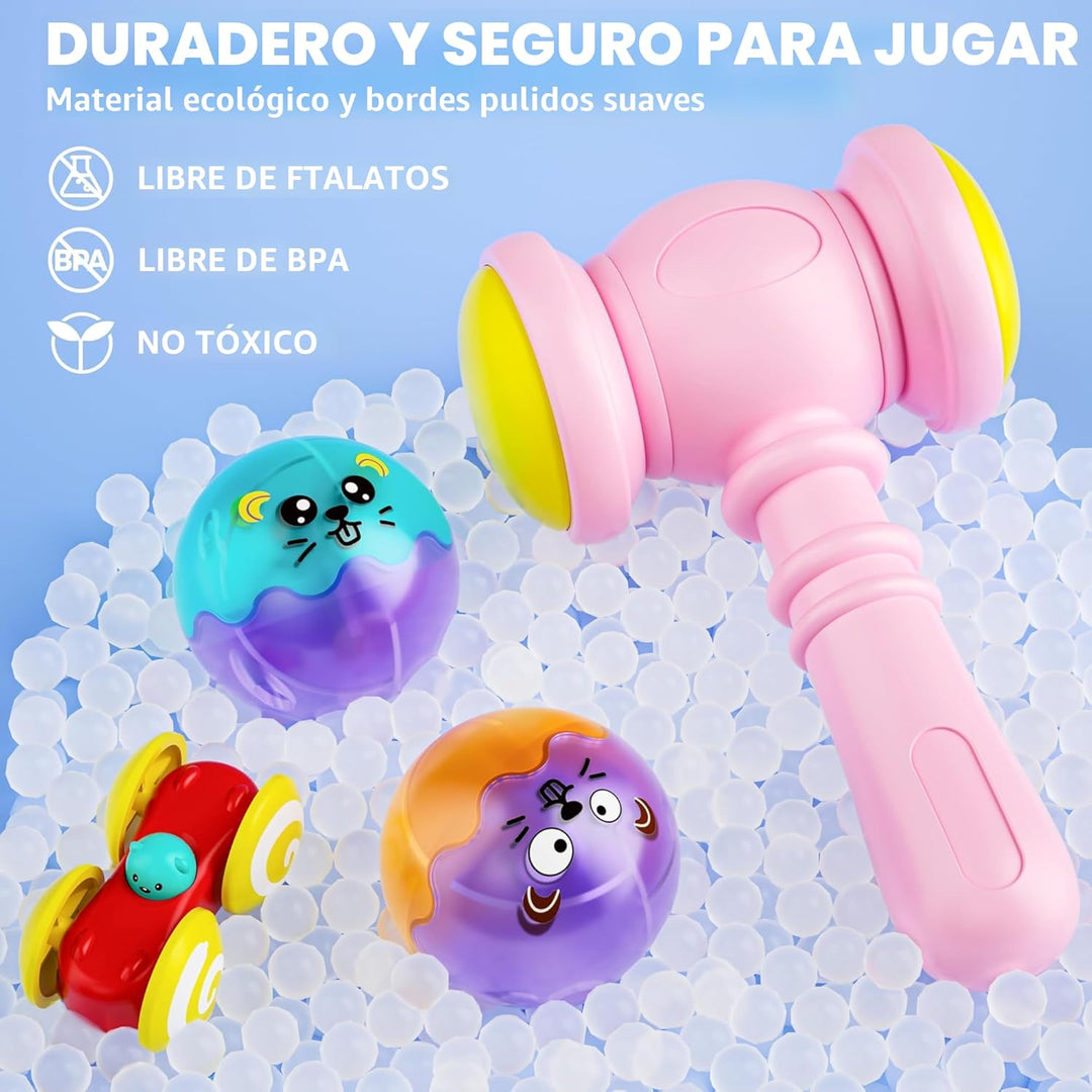Bola rodante 2 en 1 y pista de carreras de rampa de coche para niño...