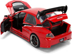 Jada Fast & Furious 2006 Mitsubishi Lancer Evolution IX - Coche fundido a presión a escala 1:24