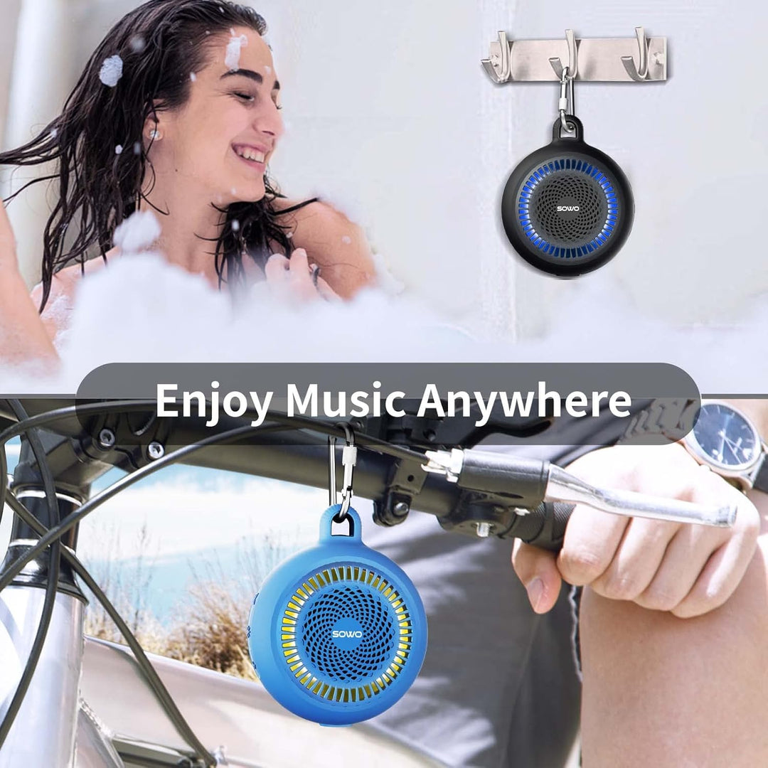 SOWO Altavoz Bluetooth de ducha impermeable \u2013 Pequeño altavoz...