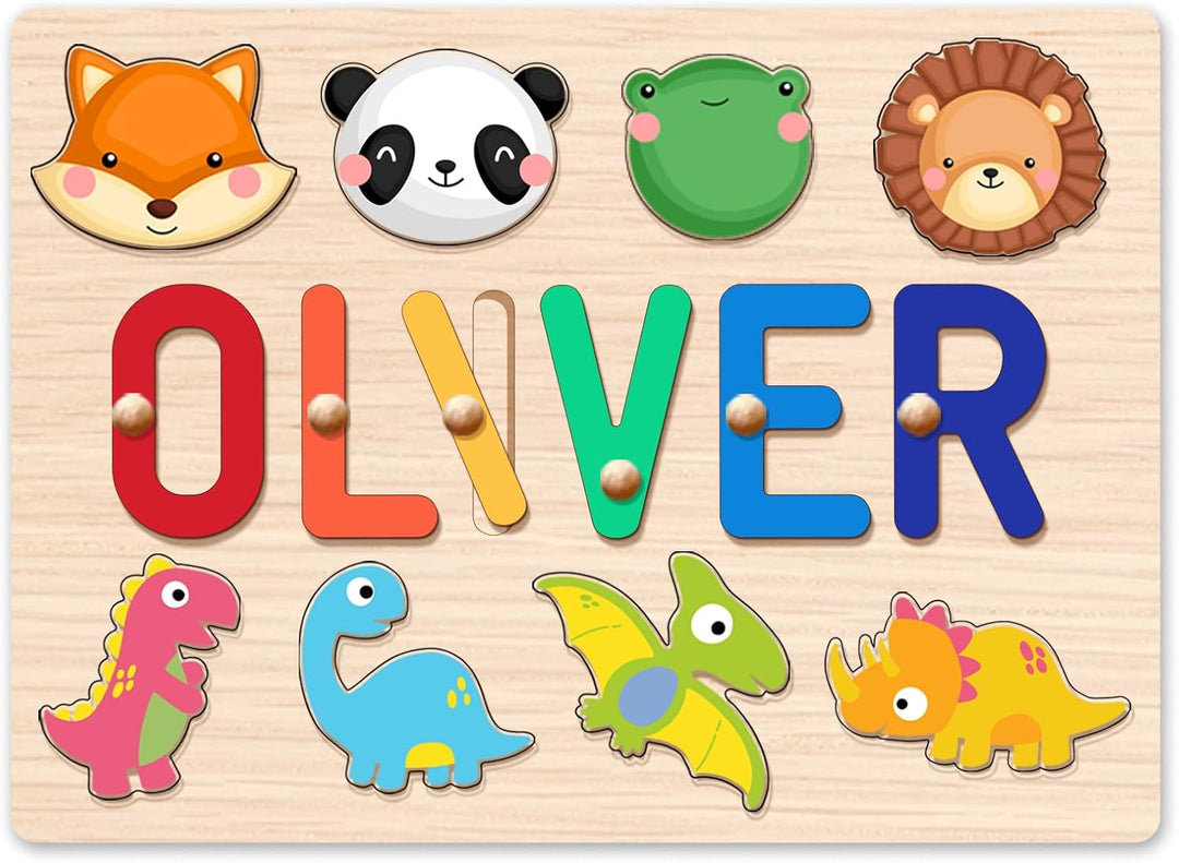Rompecabezas de madera con nombre personalizado para niños