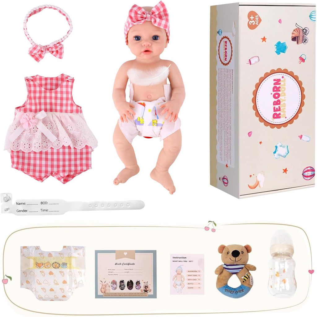 BABESIDE Muñeca de bebé de silicona de cuerpo completo de 16 pulgadas, niña