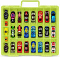 Caja Organizadora de Juguetes Compatible con Autos Hot Wheels, Contenedor para Autos de Matchbox, Mini Juguetes, Muñecas Pequeñas, Caja de Transporte Doble Cara para Hotwheels - 48