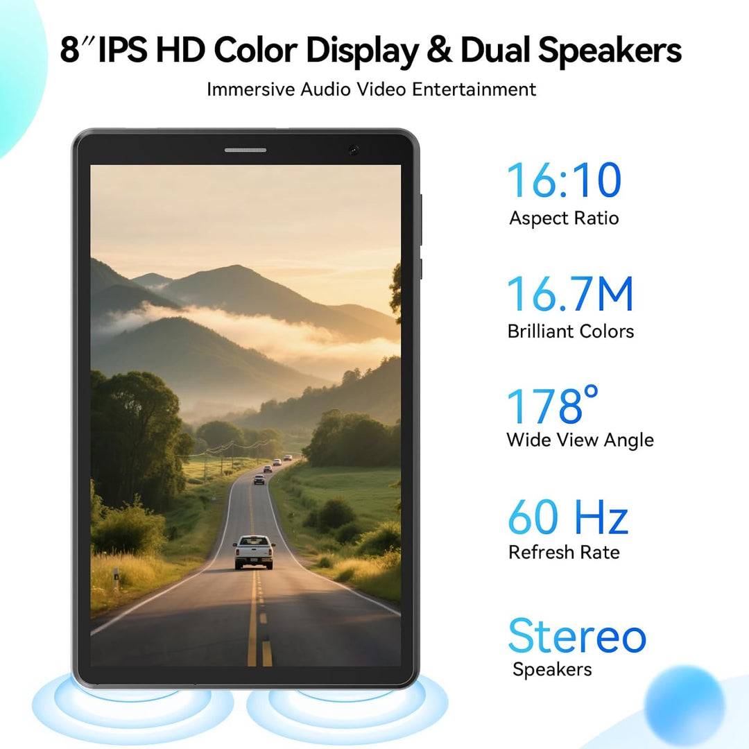 Topsand Tablet Android 15 de 8 pulgadas con ranura para tarjeta SIM...