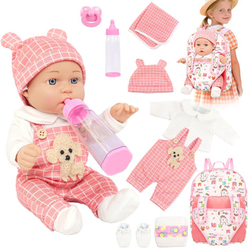 UNICORN ELEMENT Muñeca bebé de 30 cm con mochila y accesorios, ropa...
