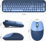 MOFII Combo de teclado y mouse inalámbricos, teclado pequeño compac...
