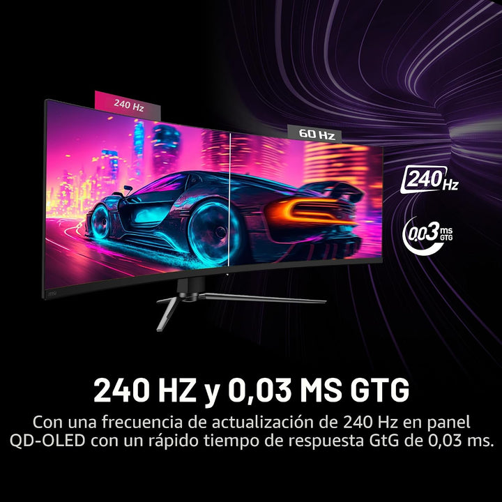 MSI MPG 491CQPX QD-OLED Monitor de computadora QD-OLED de 49 pulgad...