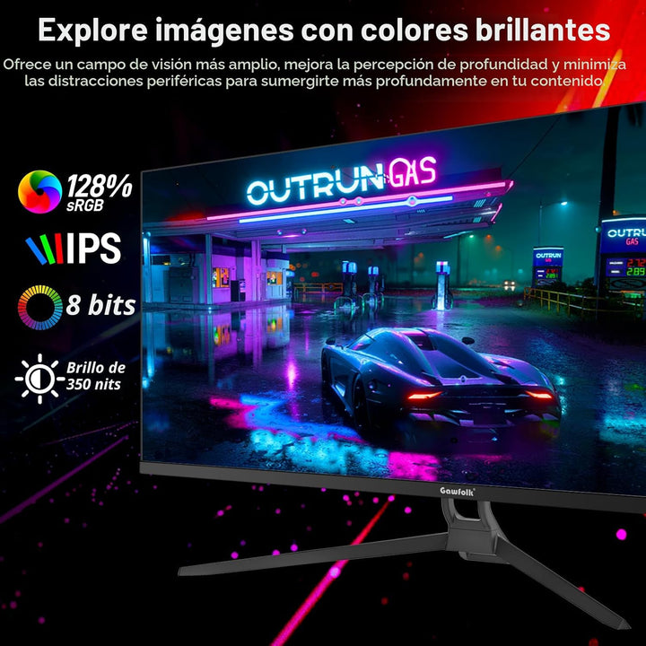 Monitor de juego Gawfolk de 34 pulgadas IPS 120Hz, pantalla ultra a...