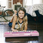 Teclado de piano recargable para niños, 37 teclas con micrófono e