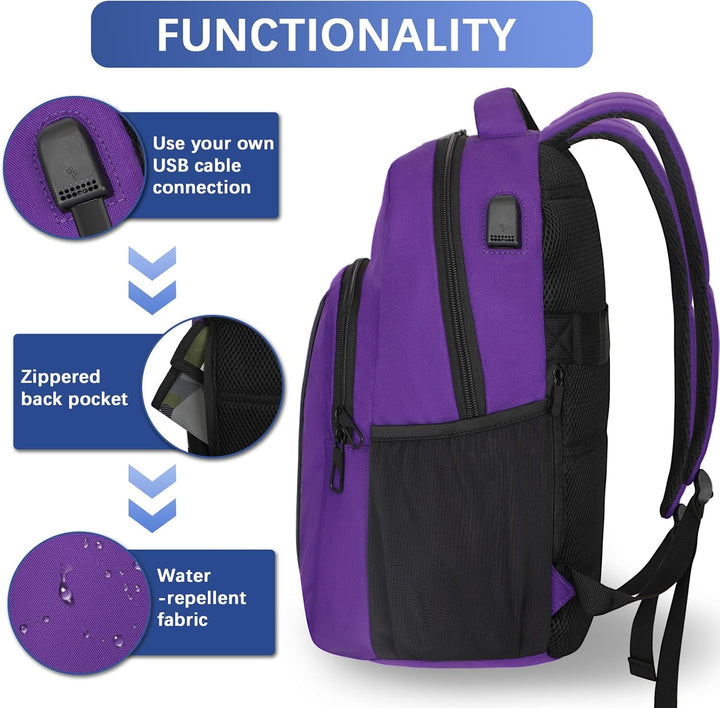 LARIPOP Mochila de viaje para laptop, mochila para laptop de negoci...