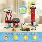Wise Block 2 en 1 Farm & Lighthouse - Juego de construcción de 727 piezas