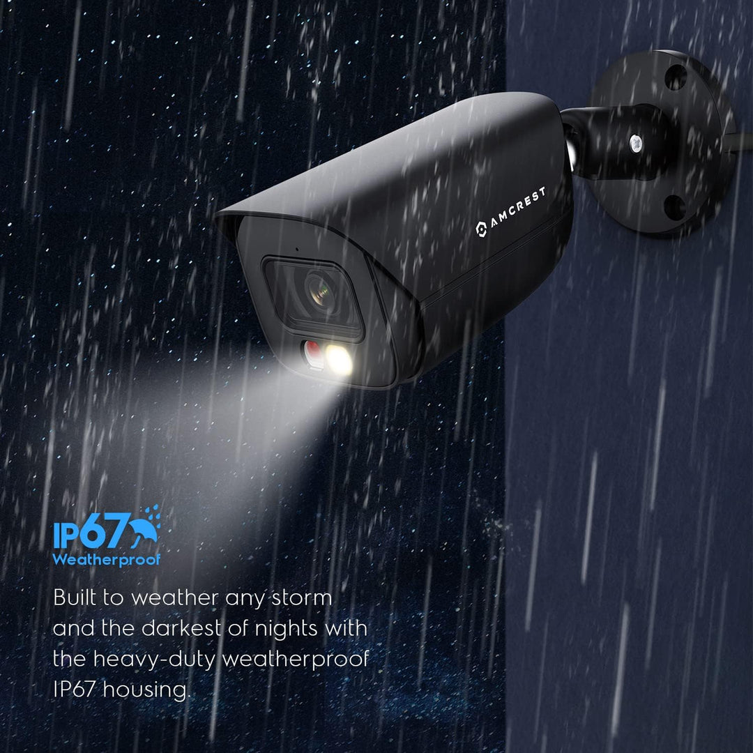 Amcrest Cámara IP PoE AI de 5MP con visión nocturna a color de 49 p...