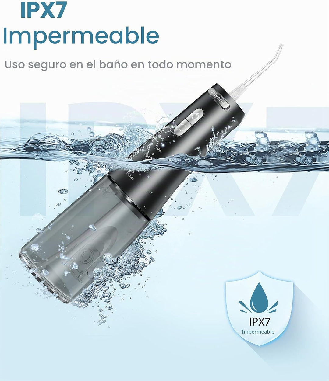 Onlyone - Irrigador dental con presión de agua ajustable para el cu...
