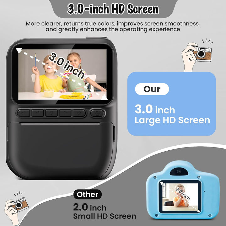 Cámara de impresión instantánea para niños, cámaras de video digita...