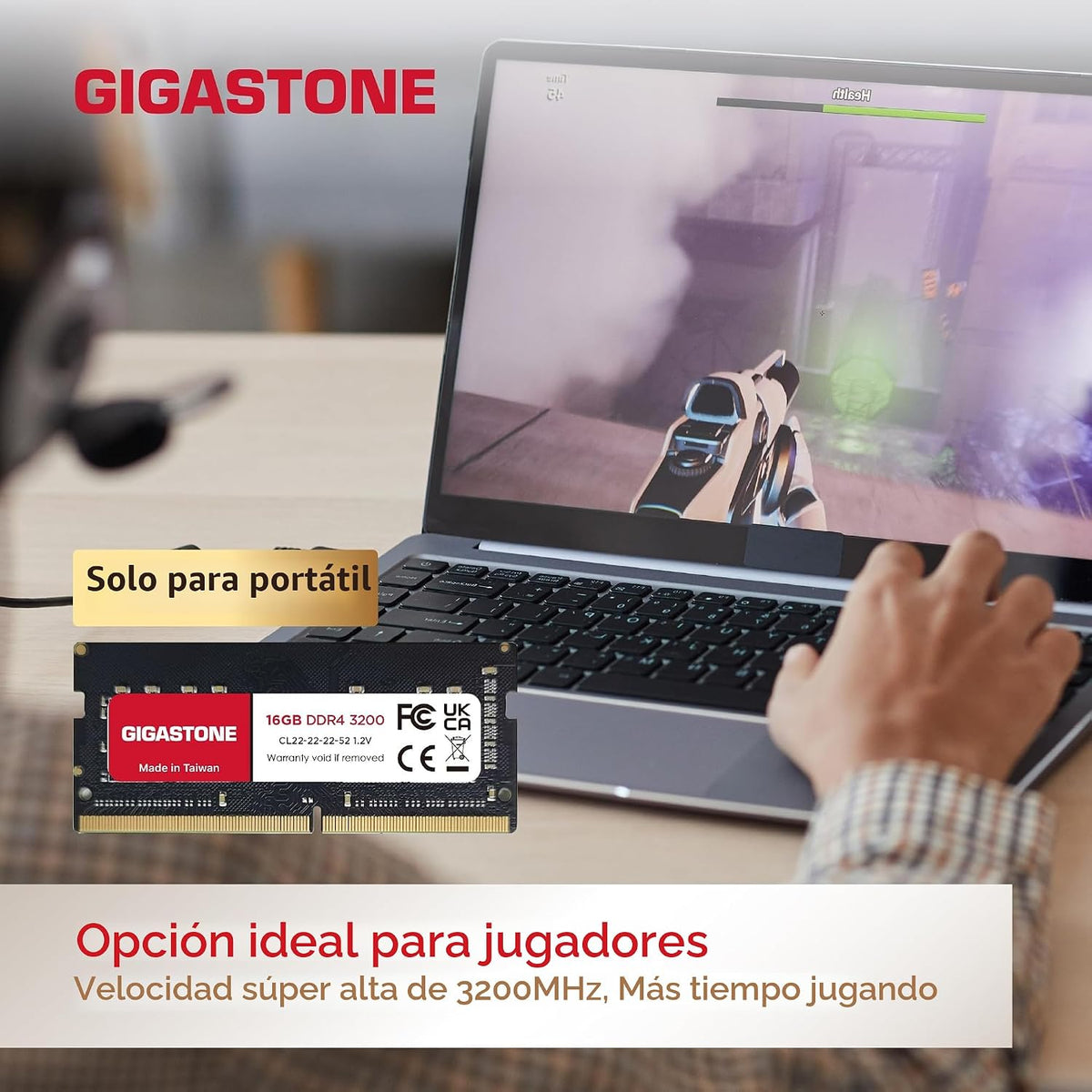 【Portátil DDR4 RAM solamente】GIGASTONE Kit de 32 GB (2 x 16 GB) DDR...