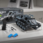 1:16 RC Tanque Control Remoto Tanque Todoterreno RC Camión 4WD RC Escalador Rotación 360° Coche Derrapante con 2 Baterías