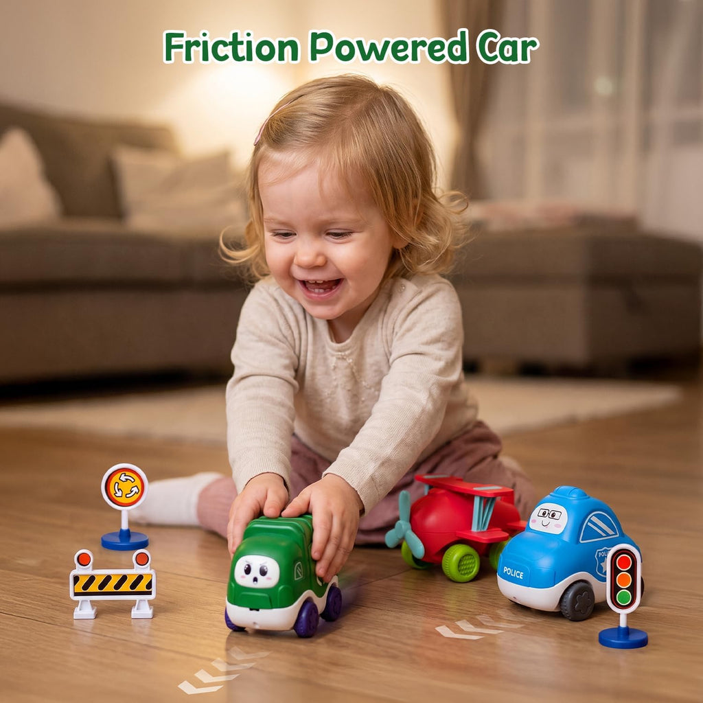 Juego de tren eléctrico para niños pequeños con vapor, luces y música