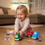 Juego de tren eléctrico para niños pequeños con vapor, luces y música