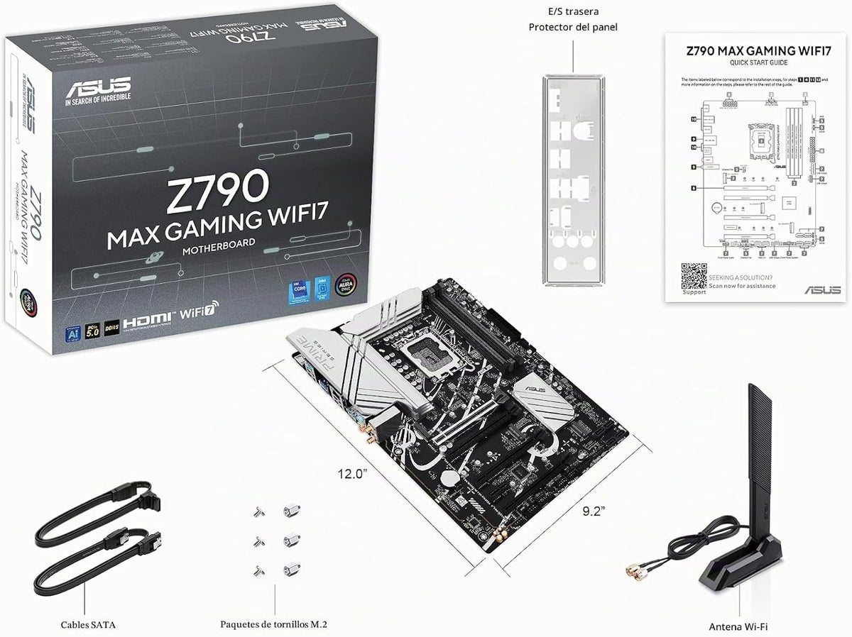 ASUS Z790 MAX Gaming WIFI7 Intel Z790 (LGA 1700) Placa base ATX con...