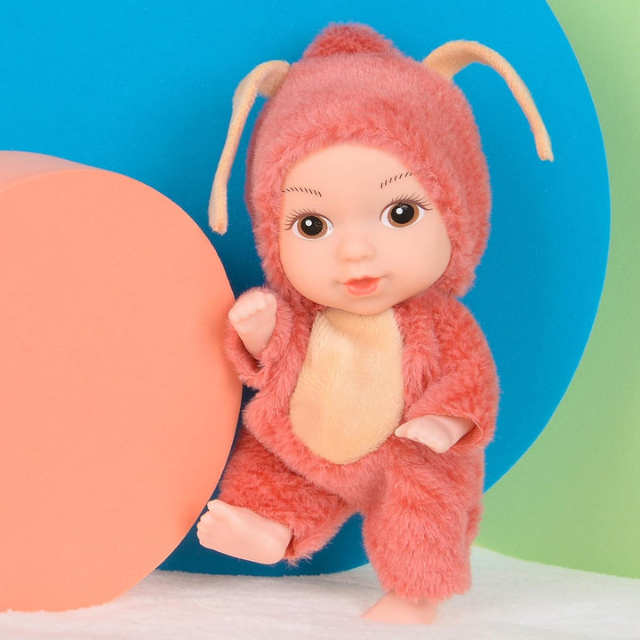 dollbie Paquete de 6 muñecas de bebé de 5 pulgadas, mini figuras de...