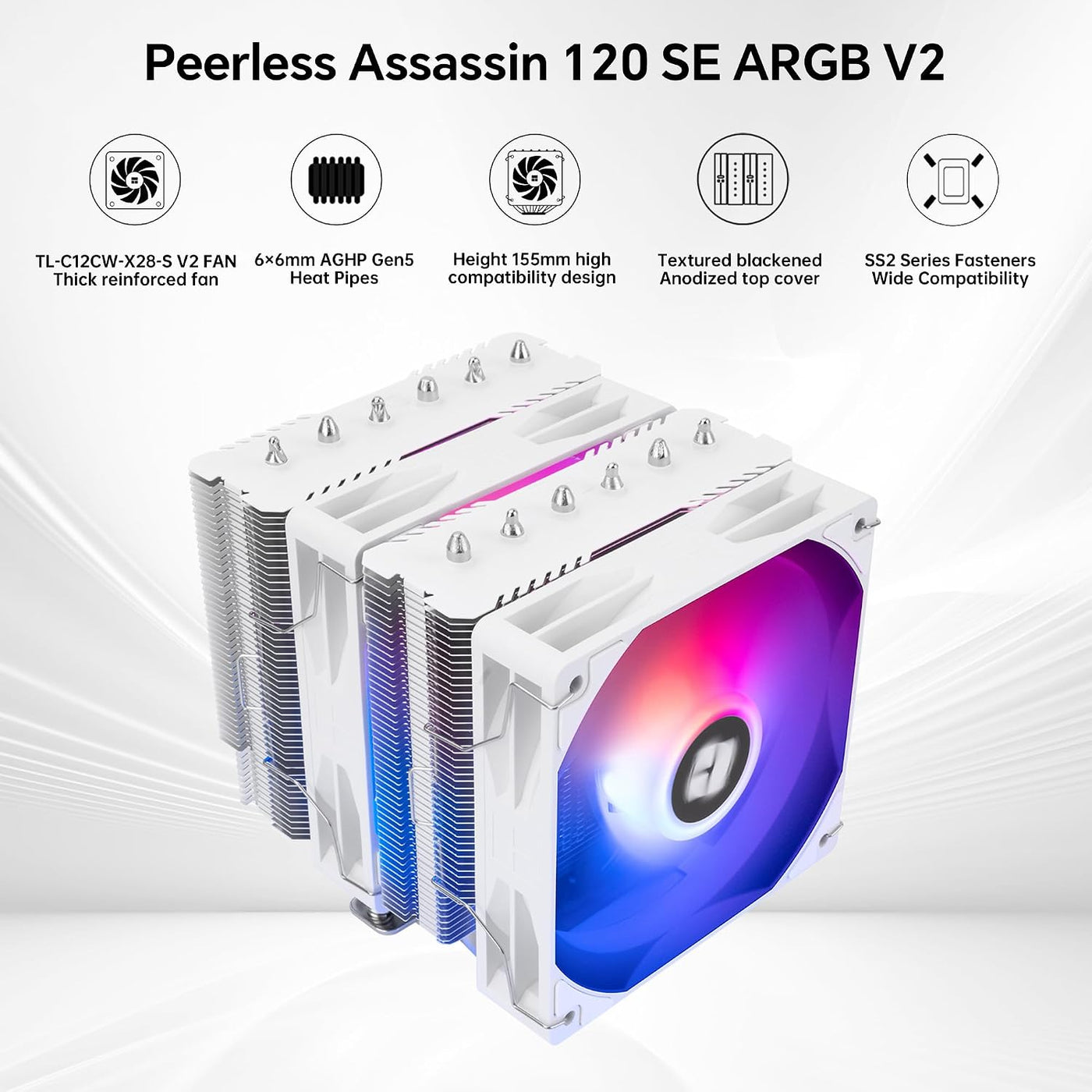 Thermalright Peerless Assassin 120 SE ARGB White V2 Enfriador de CP...