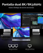 Silkland USB 4 para Thunderbolt 5 Cable 6.6FT/2M, 80Gbps 240W, Dual 8K@60Hz