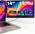 Extensor de pantalla para laptop, monitor portátil FHD 1080P de 14...