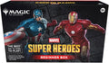 Magic: The Gathering | Caja para principiantes de Marvel Super Heroes | Juego de cartas para 2 jugadores | Incluye 2 mazos tutoriales, 8 medias cubiertas temáticas, 2 tableros de juego, 2 Spindowns y