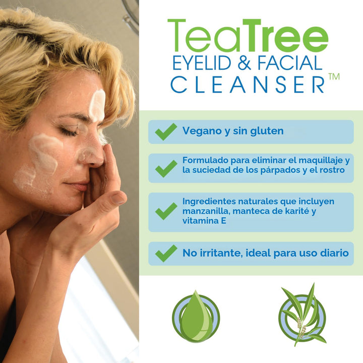 árbol de Té Eyelid y Facial Cleanser, 50 ml