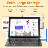 Tablet Android 15 de 10 pulgadas, tableta 2 en 1 con teclado. 8GB R...