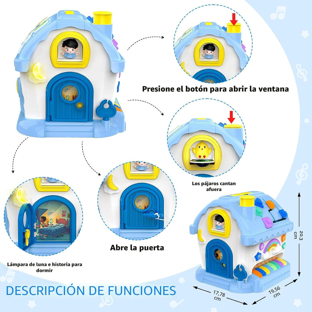 Toddler Learning Toys para 1-2 Year Old Boy Gifts, 12-en-1 Musical House