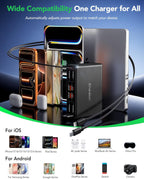 Cargador retráctil 8 en 1 para iPhone Duo/18 Pro Samsung Múltiples