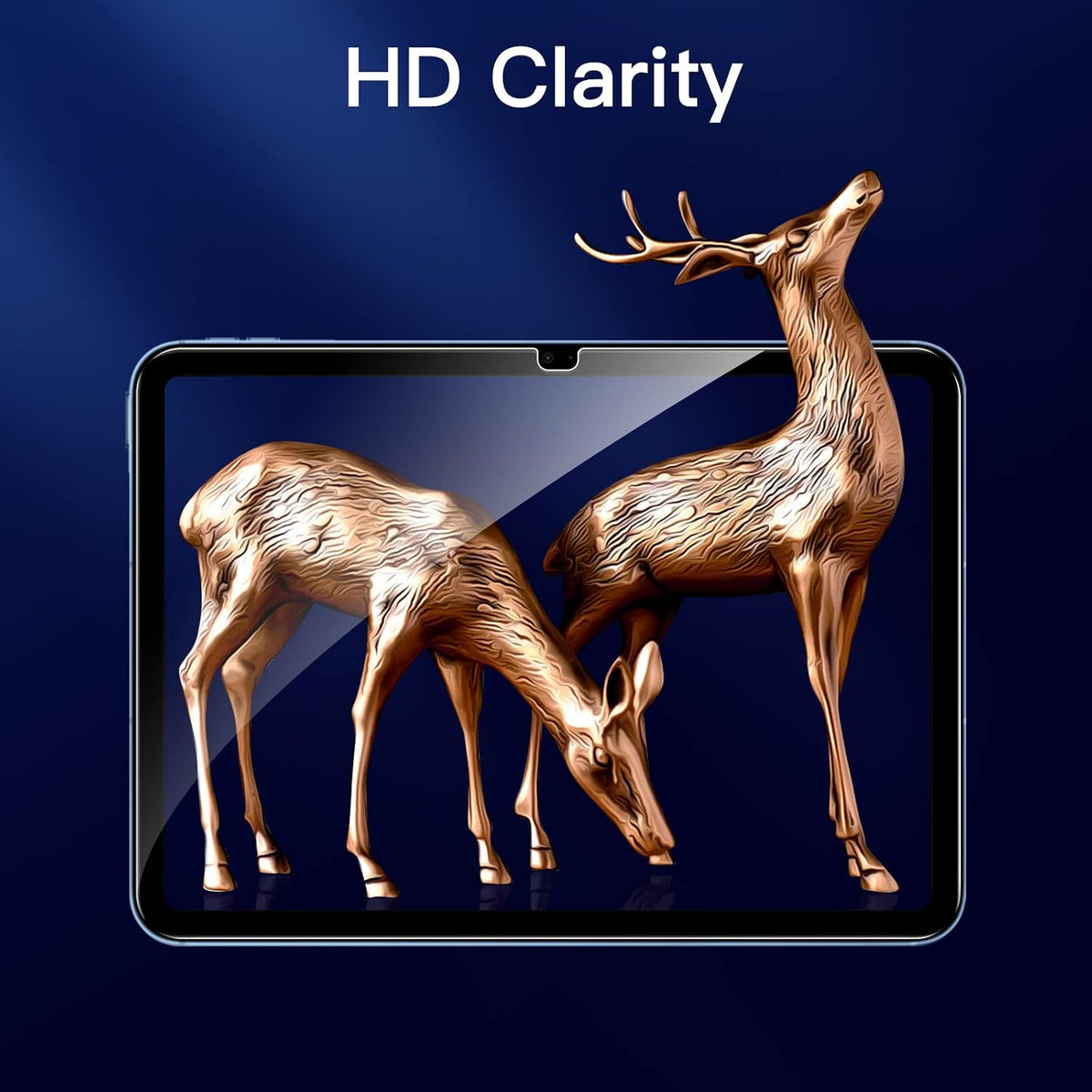JETech Paquete de protector de pantalla y funda trasera transparente para iPad (A16) de 11ª/10ª generación (2025/2022)