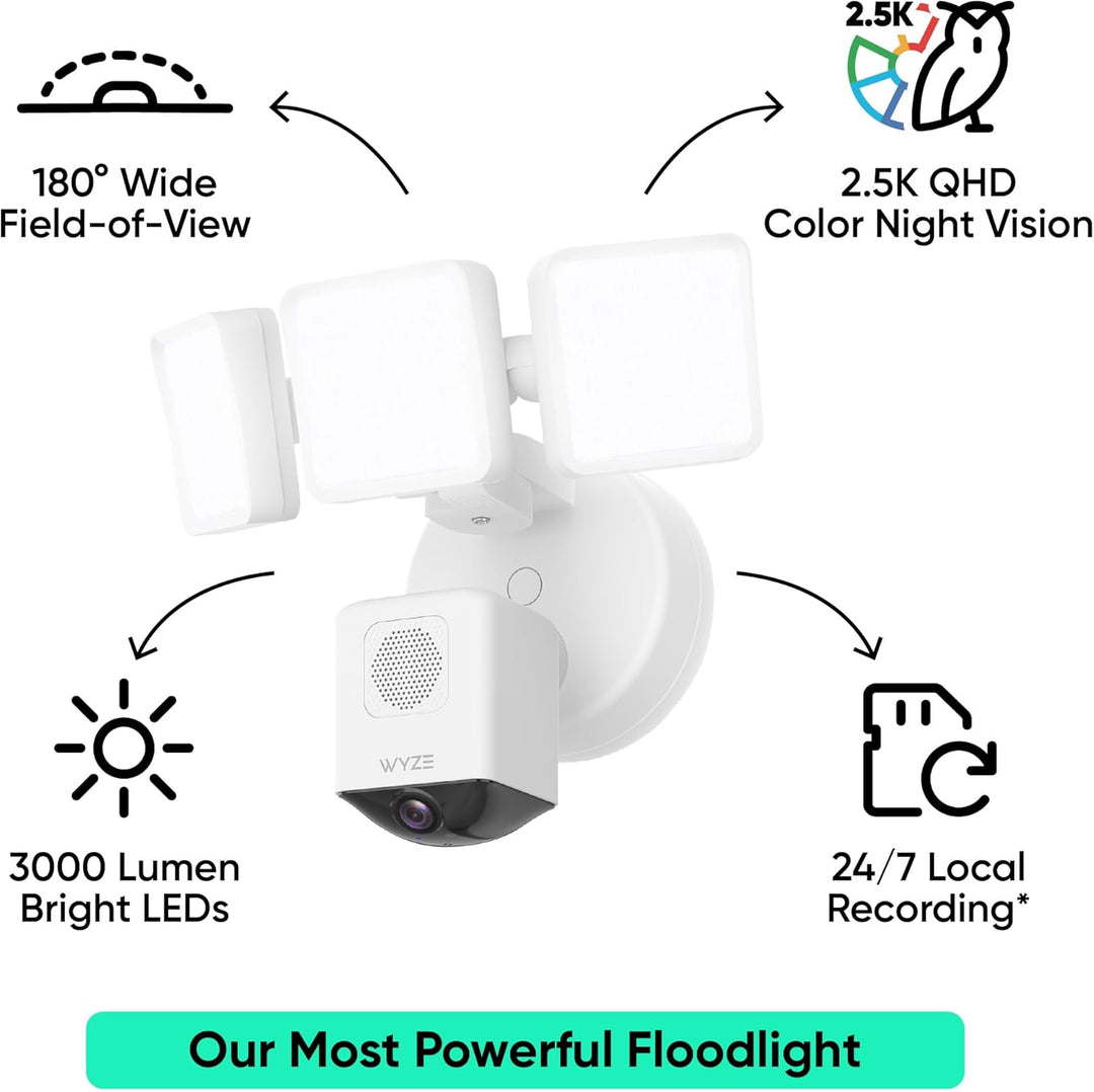 WYZE Floodlight Camera Pro, PCMag Editors' Choice LED de 3000 l...