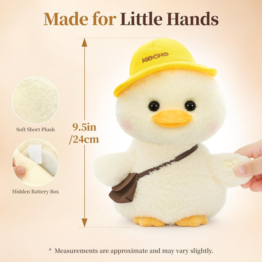 Juguete de peluche de pato, juguete musical sensorial interactivo