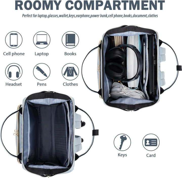 VANKEAN Mochila para laptop de 17 pulgadas para mujeres y hombres,...