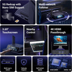 GL.iNet Comet 5G Redcap GL-RM10RC Remote KVM 4K HDMI Pantalla táctil Wi-Fi