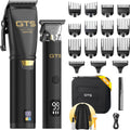 GTSPRO Afeitadoras/Recortadoras para Hombre Profesionales, Recortadora de Cabello Inalámbrica para Cortar el Cabello, Kit de Recortado para Barberos con Pantalla LED y 15 Peines Guía