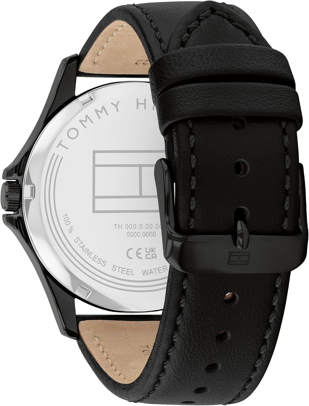 Tommy Hilfiger Hombre Reloj de cuarzo de 3 manecillas – Caja de 42mm, correa de cuero, 3 ATM de resistencia al agua, reloj moderno para uso diario, regalo para él