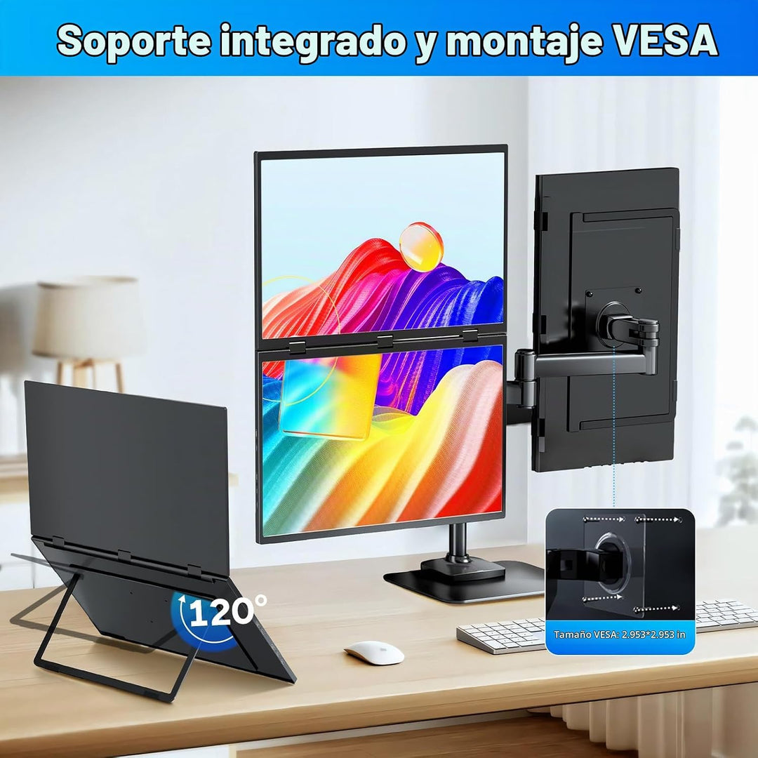 COOLHOOD Monitor portátil de 18.5 pulgadas para laptop, 1080P FHD 1...
