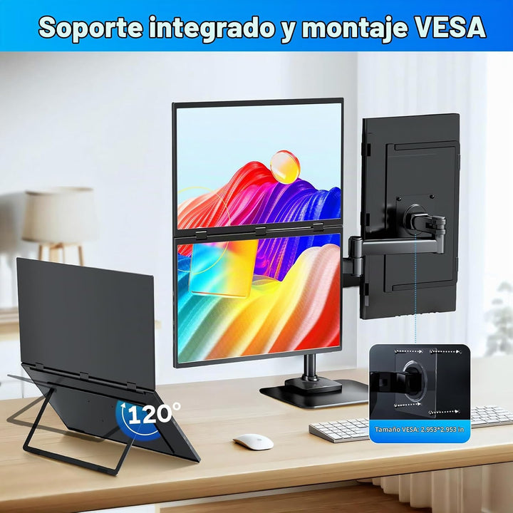 COOLHOOD Monitor portátil de 18.5 pulgadas para laptop, 1080P FHD 1...
