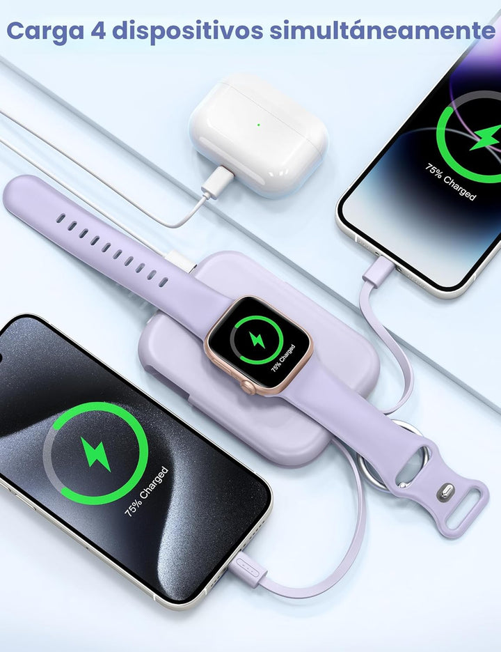 RORRY Cargador portátil, batería externa portátil de 5000 mAh con c...