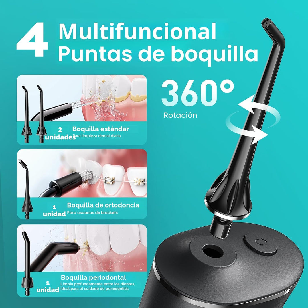 COSLUS ADA Aceptado C50 Water Dental Flosser, 4 modos 5 niveles de...